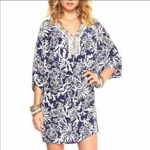 EUC Lilly Pulitzer Wilda Caftan Bright Navy Dress